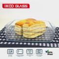High borosilicate rectangular Pyrex glass cooking plate, Kitchenware, Ovenware